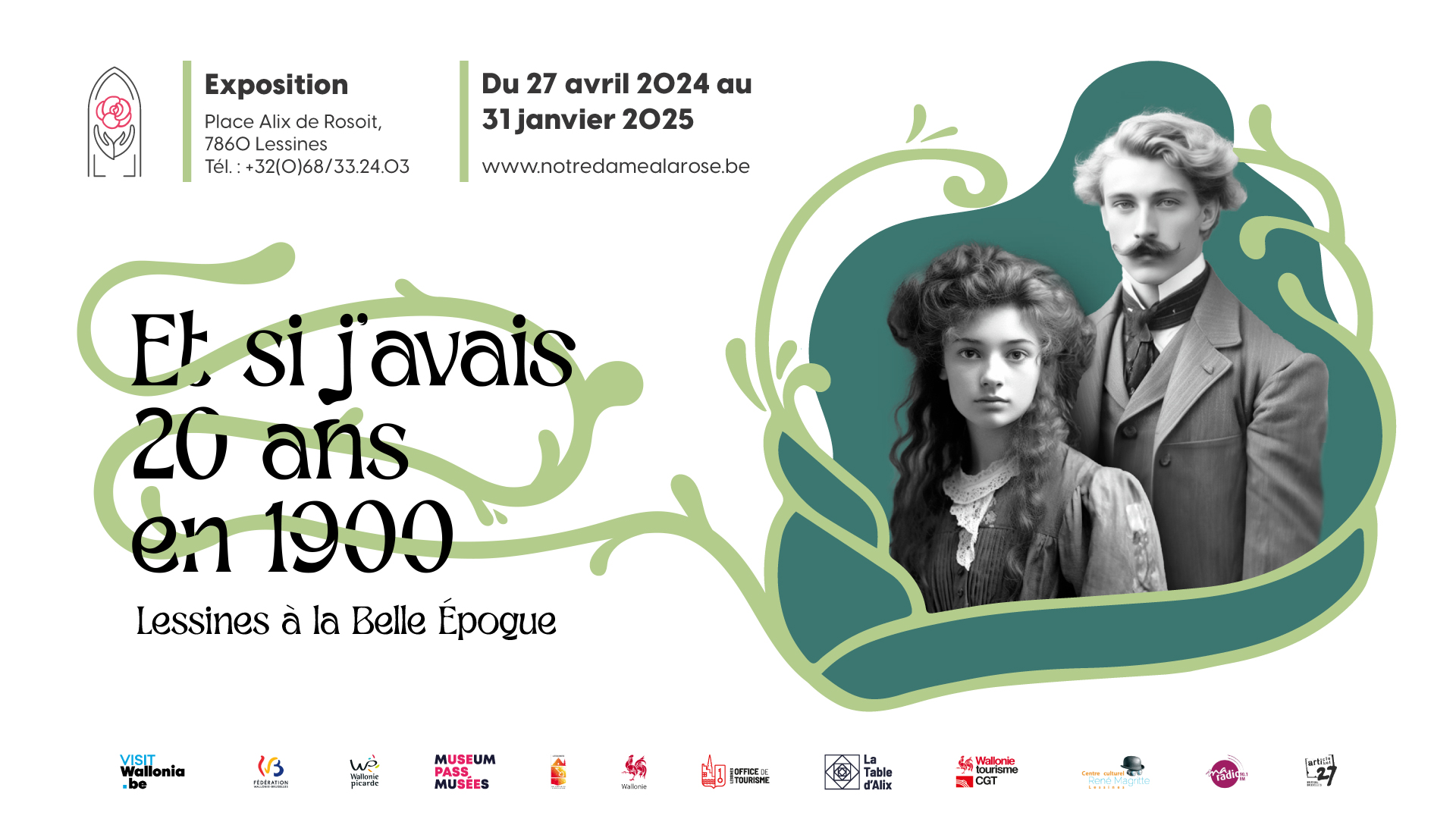 Exposition "Et si j'avais 20 ans en 1900 : Lessines à la Belle Époque" -  Hôpital Notre-Dame à la Rose - Lessines